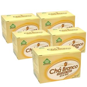 Kit 5x Chá Branco - White Tea 40g (20 Sachês de 2g) Importado Fujian