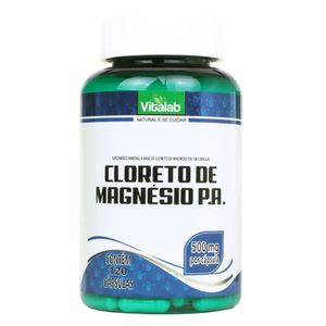 Cloreto de Magnésio PA (500mg) 120 Cápsulas - Vitalab