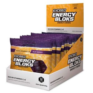 Exceed Energy Blocks c/10 Unidades - Acai Berry - Nutrición Avanzada