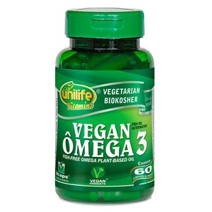 Ômega 3 Vegan (480mg) 60 Cápsulas Vegetarianas - Unilife