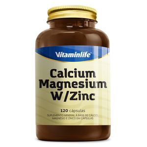 Calcio, Magnesio con Zinc 120 Cápsulas - Vitaminlife