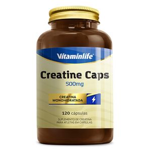 Creatine Caps (500mg) Creatina Monohidratada 120 Cápsulas - Vitaminlife