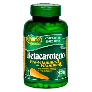 Beta Caroteno 120 Cápsulas Vegetarianas - Unilife