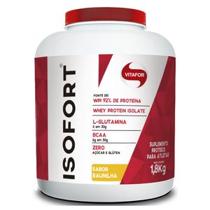 Isofort 1800g Baunilha - Whey Protein Isolado - Vitafor