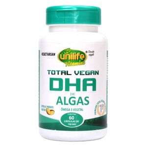 Ômega 3 Total Vegan DHA (700mg) 60 Cápsulas Vegetarianas - Unilife