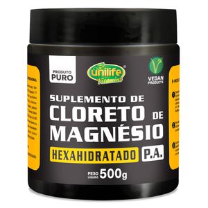 Cloreto de Magnésio PA em Pó 500g - Unilife