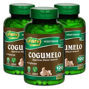 Kit 3x Cogumelo (400mg) 120 Cápsulas Vegetarianas - Unilife