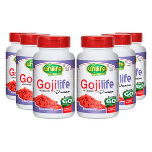 Kit 6x Goji Life Premium (400mg) 60 Cápsulas - Unilife