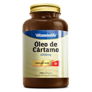 Óleo de Cártamo - Linoleic Acid (1000mg) 200 Softgels - Vitaminlife
