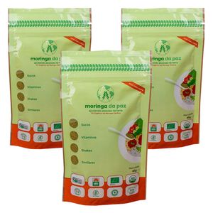 Kit 3x Moringa Oleifera em pó 40g - Moringa da Paz