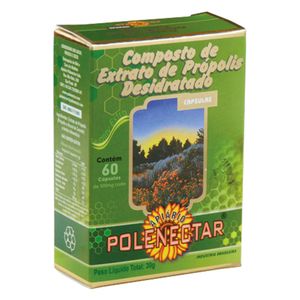 Composto de Extrato de Própolis Desidratado (500mg) 60 Cápsulas - Polenectar