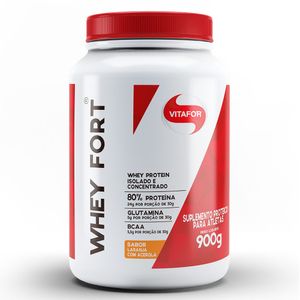 Whey Fort (Whey Protein isolado e concentrado) Laranja com Acerola 900g - Vitafor