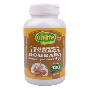 Óleo de Linhaça Dourada (500mg) 120 Cápsulas - Unilife