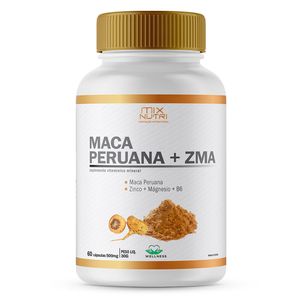 Maca Peruana + ZMA (500mg) 60 Cápsulas - Mix Nutri