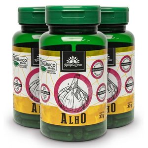 Kit 3x Alho Orgânico (570mg) 60 Cápsulas Vegetarianas  - Kampo de Ervas