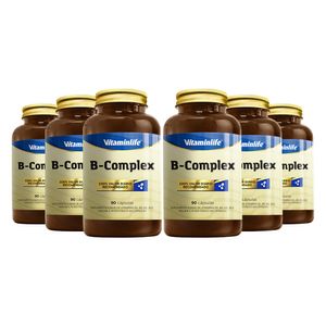 Kit 6x Complexo B (B Complex) 90 Cápsulas - Vitaminlife