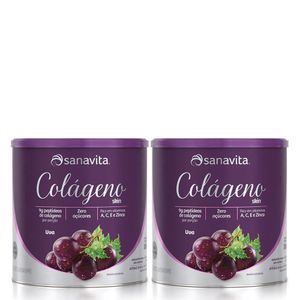 [D] kit 2x Colágeno Skin Uva 300g - Sanavita