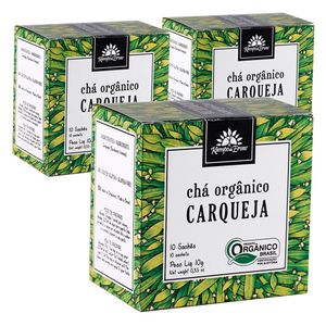 Kit 3x Chá Carqueja Orgânico (10 Sachês) 10g - Kampo de Ervas