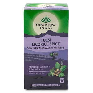 Chá Tulsi Alcaçuz e Especiarias 25 Sachê (45g) - Organic India