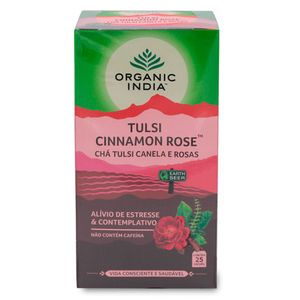 Chá Tulsi Canela e Rosas 25 Sachê (45g) - Organic India