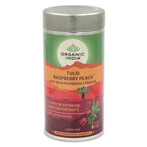 Chá Tulsi Framboesa e Pêssego 100g - Organic India