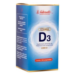 Vitamina D3 (2000 UI) 120 Comprimidos - Naturalis
