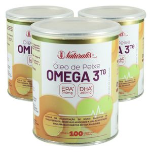 Kit 3x Óleo de Peixe Ômega-3 (1000mg) 100 Cápsulas - Naturalis