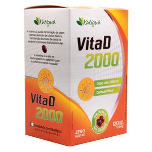 Vitamina D 2000ui (125mg) 120 Cápsulas - Katiguá