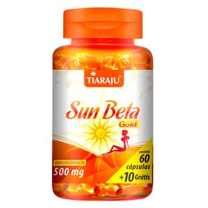Sun Beta Gold - Beta Caroteno (500mg) 60 +10 Cápsulas - Tiarajú
