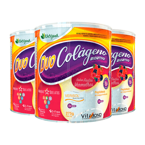 Kit 3x Duo Colágeno Verisol Frutas Vermelha 275g - Katiguá