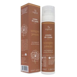 Creme Facial Rosas - Sempre Jovem 50ml -  Vegana Wnf