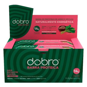 Caixa Barra Protêica (vegana) sabor Espinafre e Grãos 10x50g - Dobro