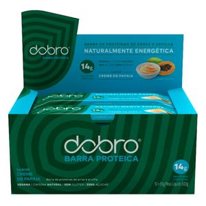 Caixa Barra Protêica (vegana) sabor Creme de Papaia 10x50g - Dobro