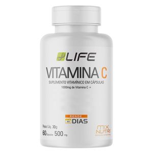 Life Vitamina C (500mg) 30 Cápsulas - Mix Nutri