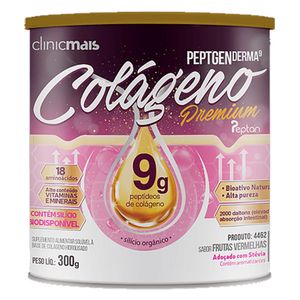 Colágeno 9g Premium Sabor Frutas Vermelha 300g - Chá Mais