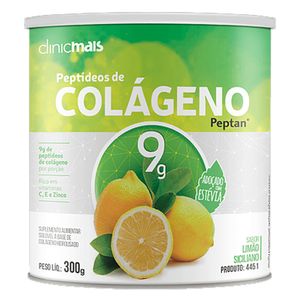 Colágeno Peptan 9g Com Estévia Sabor Limão Siciliano 300g - Chá Mais