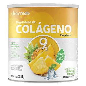 Colágeno Peptan 9g Com Estévia Sabor Abacaxi e Hortelã 300g - Chá Mais