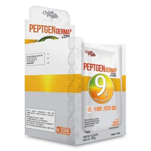 Colágeno Peptgen Derma 9g Sabor Abacaxi e Hortelã 15 Sachês - Chá Mais