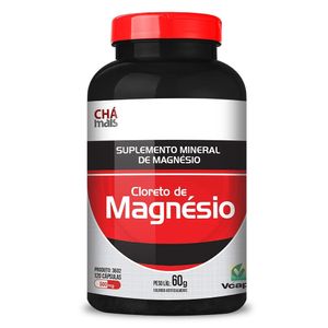 Cloreto de Magnésio (500mg) 120 Cápsulas Vegana - Chá Mais