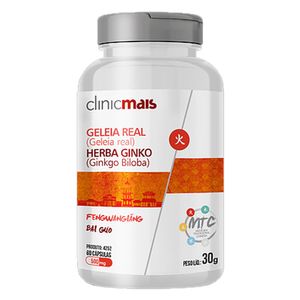 Geléia Real + Herba Gingko (500mg) 60 Cápsulas - Chá Mais