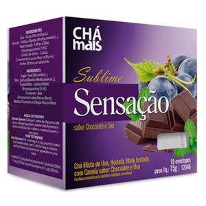 Sublime Tea Sensación Sabor Chocolate y Uva - Té Mixto 10 Sobres - Té Más