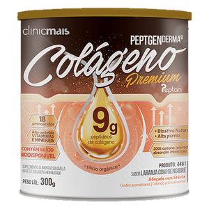 Colágeno 9g Premium Sabor Laranja Com Gengibre 300g - Chá Mais