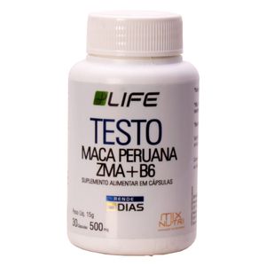 Life Testo Maca Peruana + Zma + B6 (500mg) 30 Cápsulas - Mix Nutri