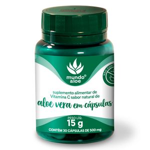 Aloe Vera Orgânica - Babosa (500mg) 30 Cápsulas - Mundo Aloe