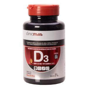 Vitamina D3 (200UI) 30 Cápsulas - Chá Mais