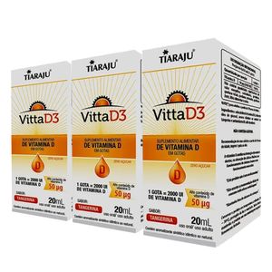 Kit 3x Vitamina D3 (2.000UI)/gota 20ml - Tiarajú