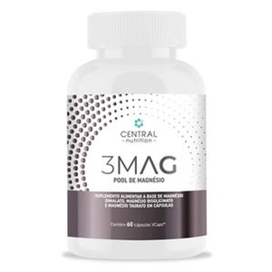 3Mag (dimalato de magnesio, bisglicinato de magnesio, taurato de magnesio) 1000 mg 60 cápsulas blandas - Central Nutrition