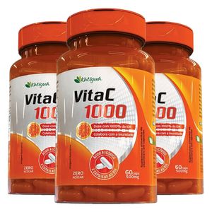 Kit 3x Vitamina C 1000 (500mg) 60 Cápsulas - Katiguá