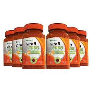 Kit 6x Vitamina D 2000ui (125mg) 120 Cápsulas - Katiguá