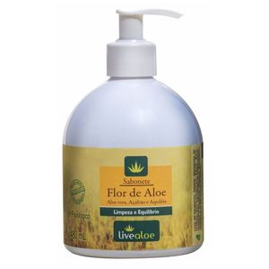 Sabonete Líquido Flor de Aloe (Aloe Vera, Açafrão, Aquiléia) 480ml - LiveAloe